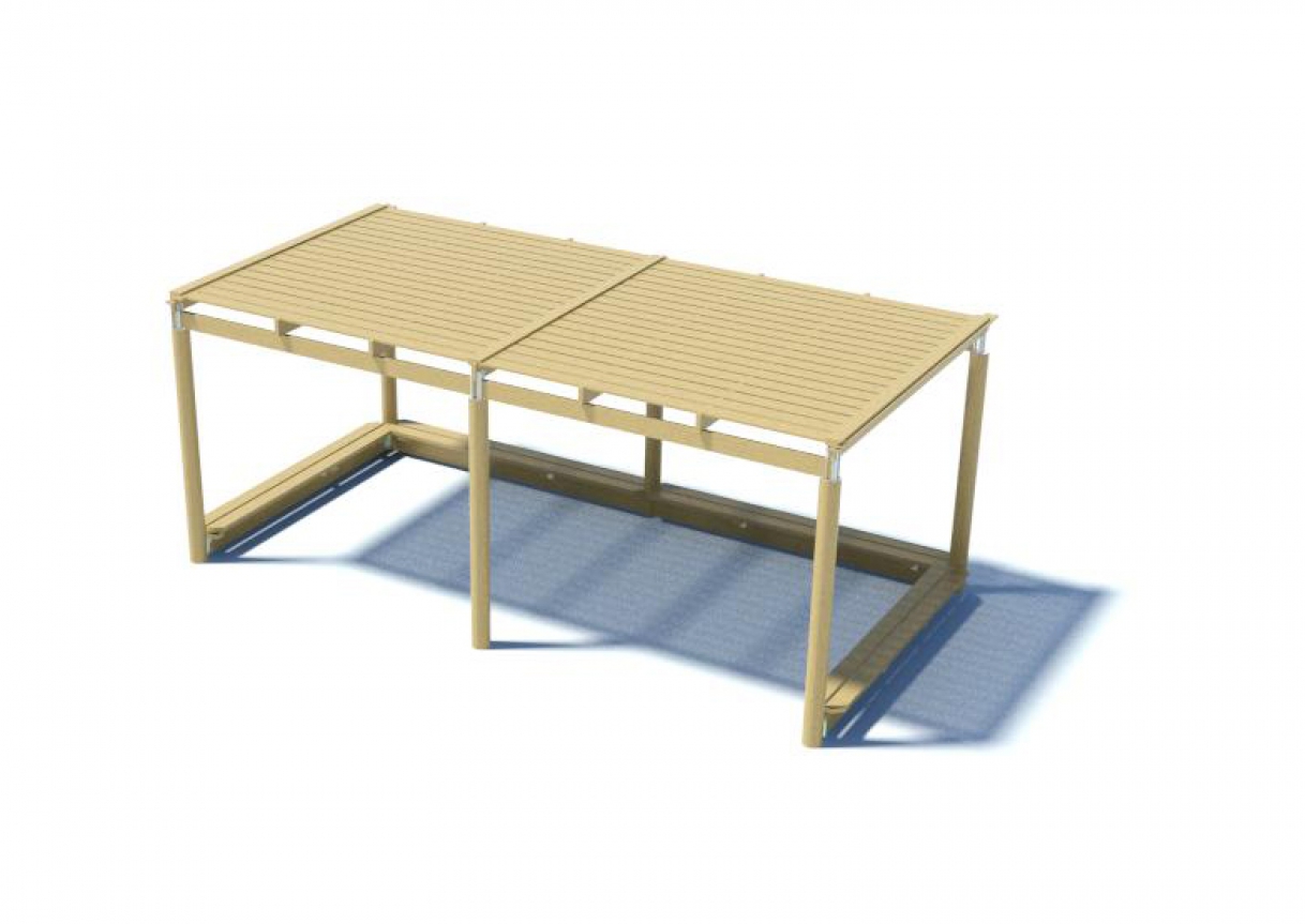 CAN-307 – Large Arbour (Clear Roof) with seats to three sides