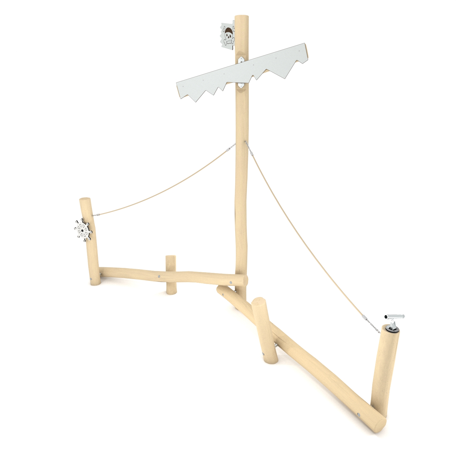 RB1231 – Robinia Log Walk Pirate Ship