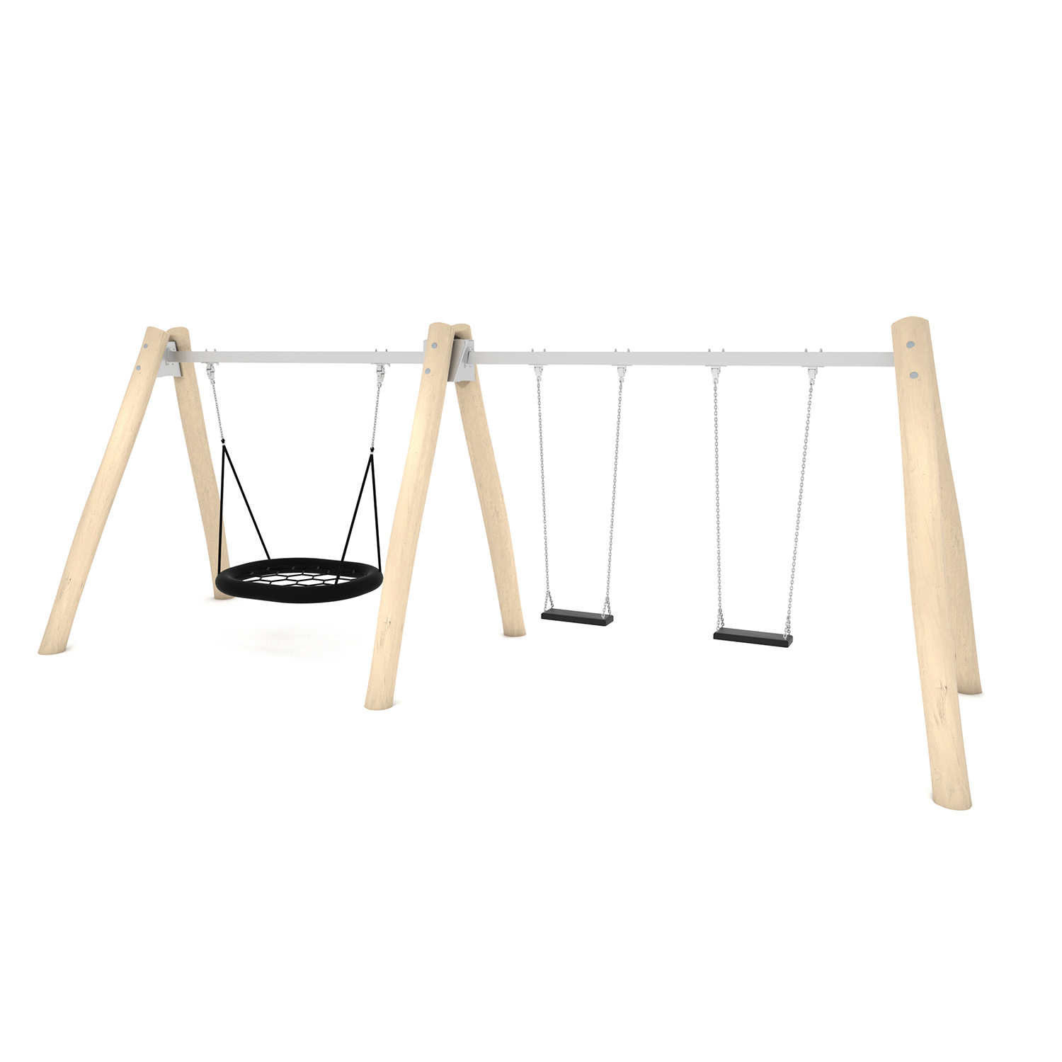 RB1494 – Robinia Double bay Swing with Basket Seat