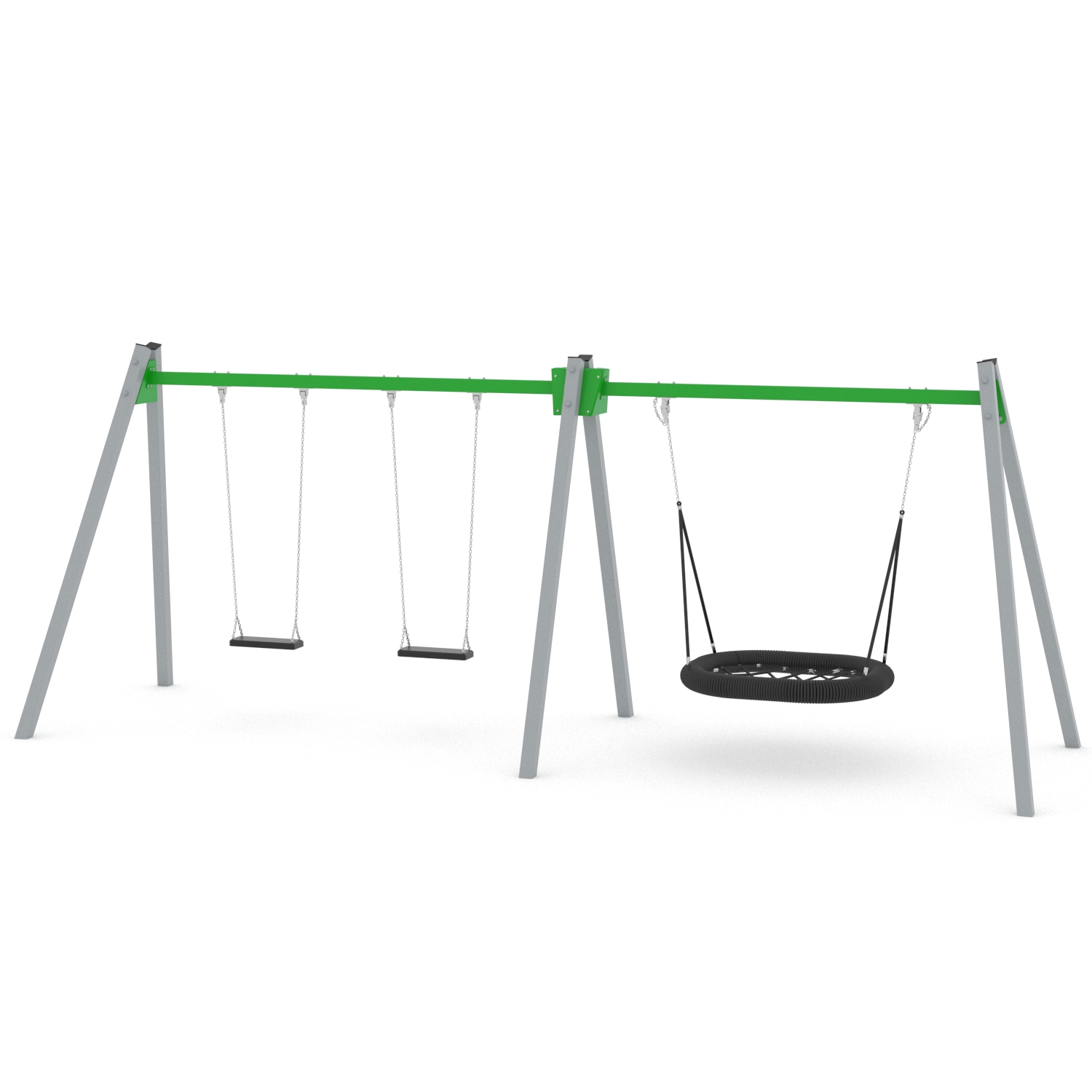 ST 1494 R1R1R6 – Steel Basket Swing with Two Flat Seats