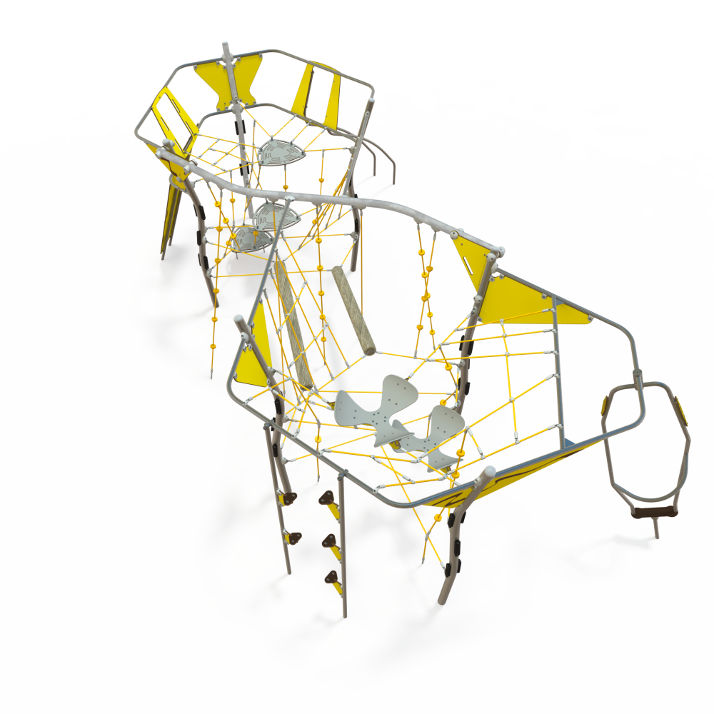 Adventure Climbing Frame with Rope Nets & Play Elements